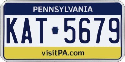 PA license plate KAT5679