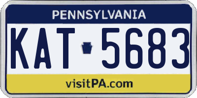 PA license plate KAT5683