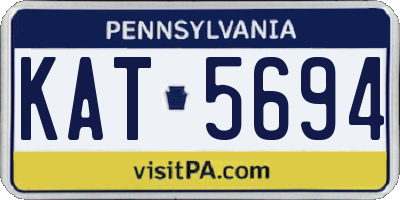 PA license plate KAT5694
