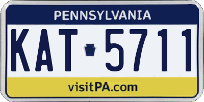 PA license plate KAT5711
