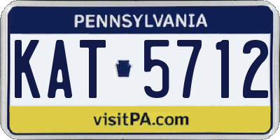 PA license plate KAT5712