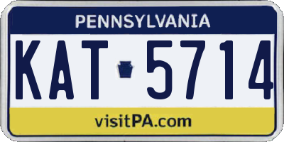 PA license plate KAT5714