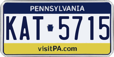 PA license plate KAT5715