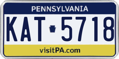 PA license plate KAT5718