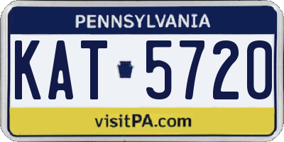 PA license plate KAT5720