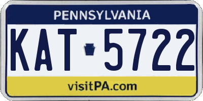 PA license plate KAT5722