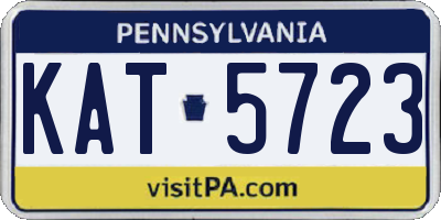 PA license plate KAT5723