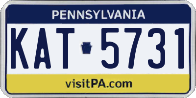 PA license plate KAT5731