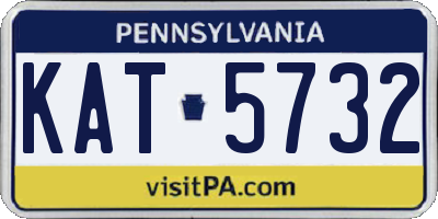 PA license plate KAT5732