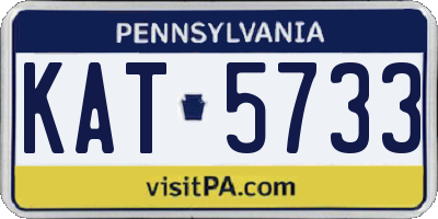 PA license plate KAT5733
