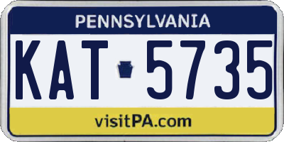PA license plate KAT5735