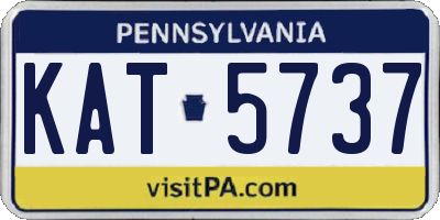 PA license plate KAT5737