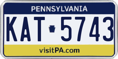PA license plate KAT5743