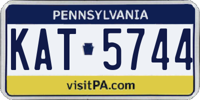 PA license plate KAT5744
