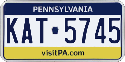 PA license plate KAT5745