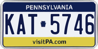 PA license plate KAT5746