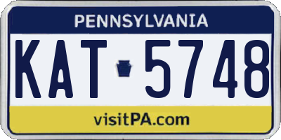 PA license plate KAT5748