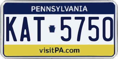 PA license plate KAT5750