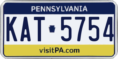 PA license plate KAT5754