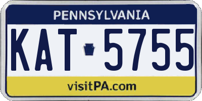 PA license plate KAT5755