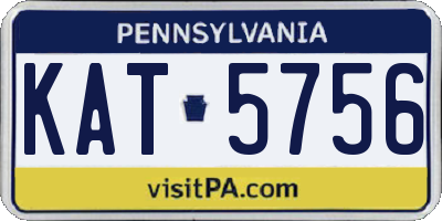 PA license plate KAT5756