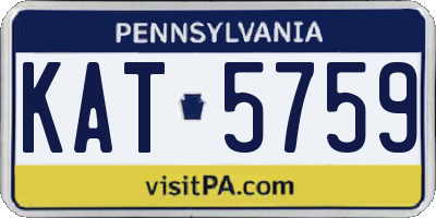 PA license plate KAT5759