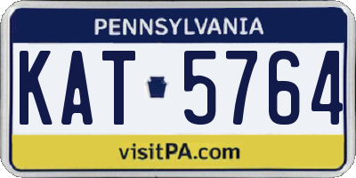 PA license plate KAT5764