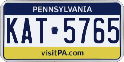 PA license plate KAT5765
