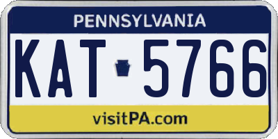PA license plate KAT5766