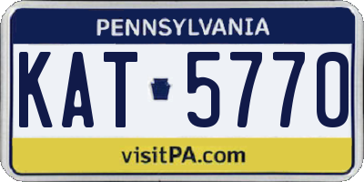 PA license plate KAT5770