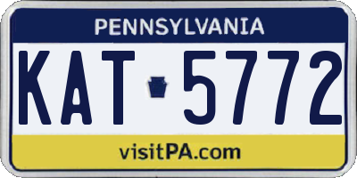 PA license plate KAT5772