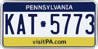 PA license plate KAT5773