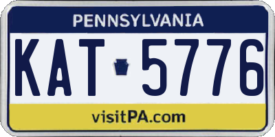 PA license plate KAT5776
