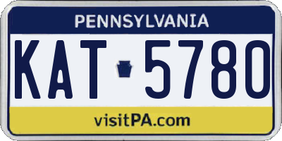 PA license plate KAT5780