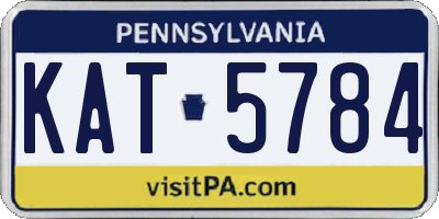 PA license plate KAT5784