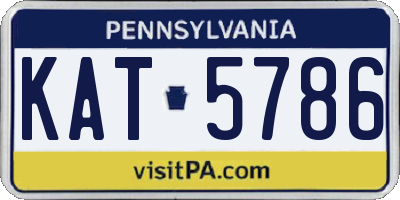 PA license plate KAT5786