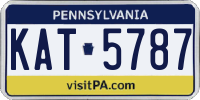 PA license plate KAT5787