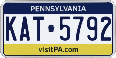PA license plate KAT5792