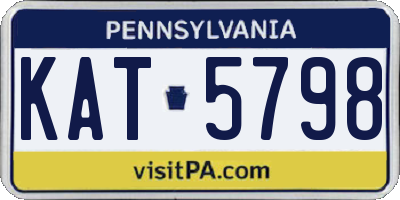 PA license plate KAT5798