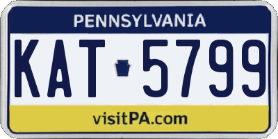 PA license plate KAT5799