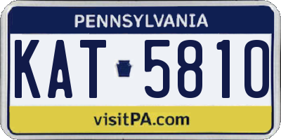 PA license plate KAT5810