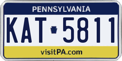 PA license plate KAT5811