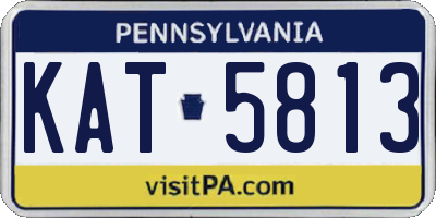 PA license plate KAT5813