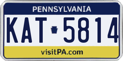 PA license plate KAT5814