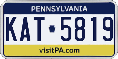 PA license plate KAT5819