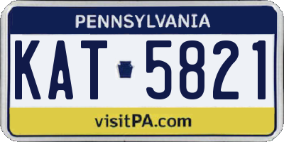 PA license plate KAT5821