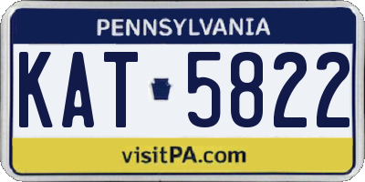PA license plate KAT5822