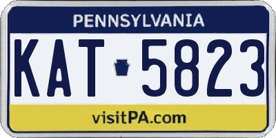 PA license plate KAT5823