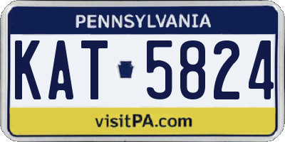PA license plate KAT5824