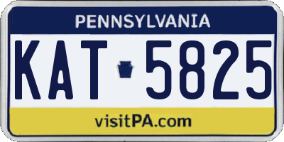 PA license plate KAT5825